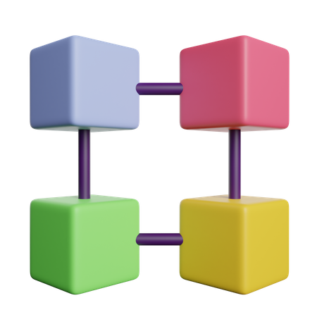 Blockchain  3D Icon