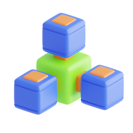 Blockchain  3D Icon