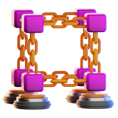 Blockchain  3D Icon