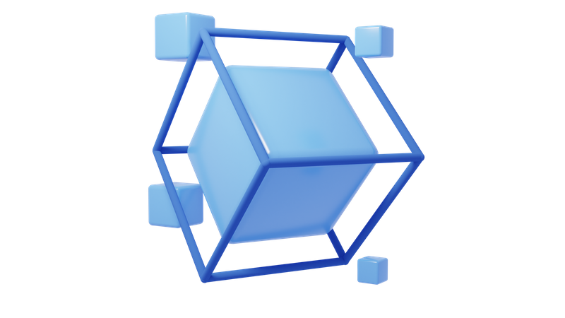 Blockchain 3D Icon