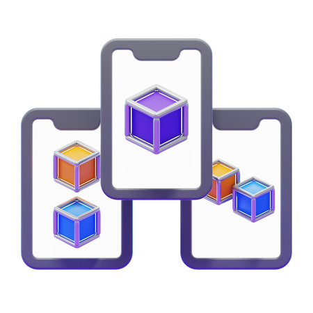 Blockchain App  3D Icon