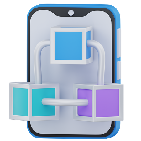 Blockchain app  3D Icon