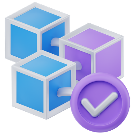 Blockchain confirmation  3D Icon
