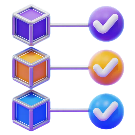 Blockchain Confirmation  3D Icon