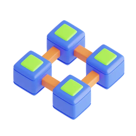 Blockchain Connection  3D Icon