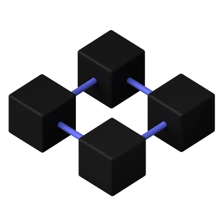 Blockchain Connection  3D Icon