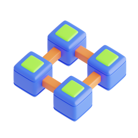 Blockchain Connection  3D Icon