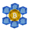 Ícone de criptomoeda Blockchain para economia de moeda digital