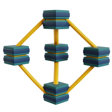 Blockchain Data Structure  3D Icon