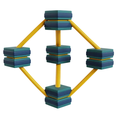 Blockchain Data Structure  3D Icon