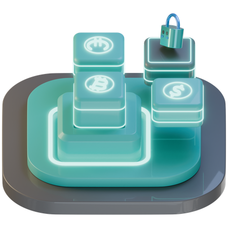 Blockchain-Ledger  3D Icon