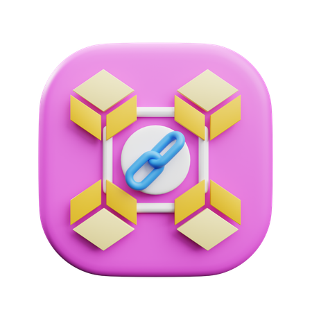 Blockchain Link  3D Icon