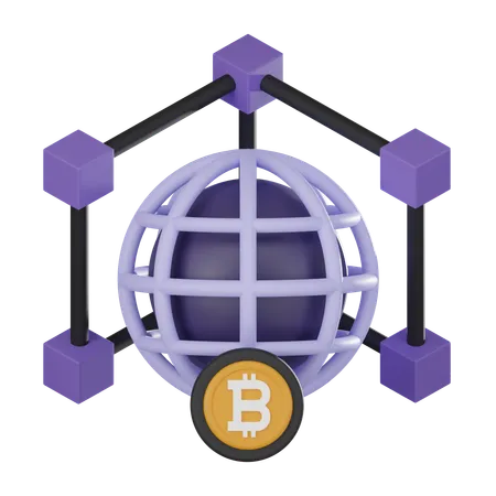 Blockchain Network Bitcoin Nodes Symbolizes Distributed Secure Nature Of Cryptocurrency Transactions Presentations Or Website Related Cryptocurrency Blockchain Technology 3 D Render Illustration 3D Icon