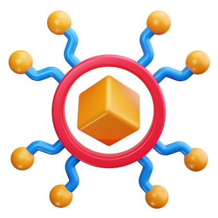 Blockchain-Netzwerk  3D Icon