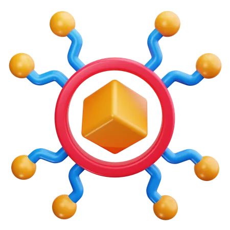 Blockchain-Netzwerk  3D Icon