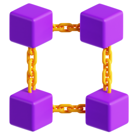Réseau blockchain  3D Icon