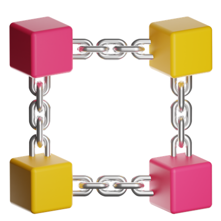 Blockchain Network  3D Icon