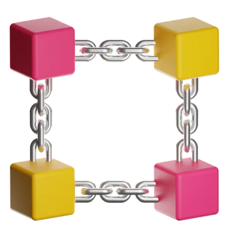 Blockchain Network  3D Icon