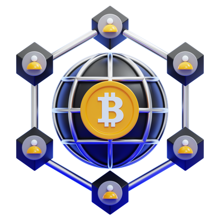 Blockchain Network  3D Icon