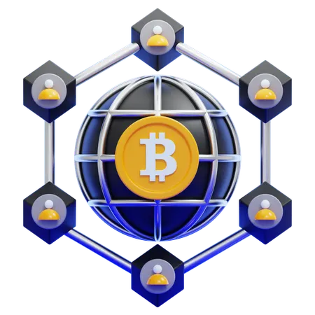 Blockchain Network  3D Icon