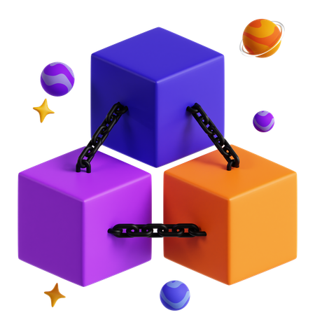 Blockchain Network  3D Icon