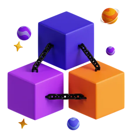 Blockchain Network  3D Icon