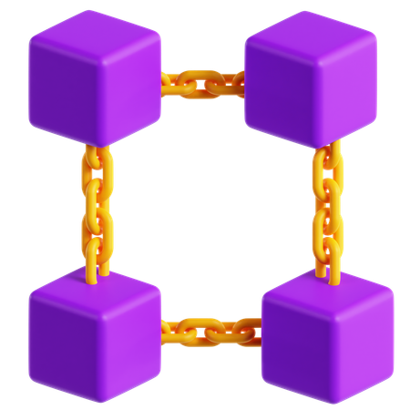 Blockchain Network  3D Icon