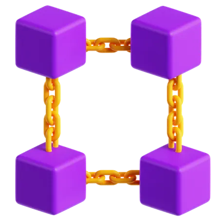 Blockchain Network  3D Icon