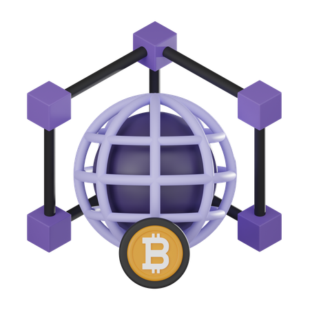 Blockchain Network  3D Icon