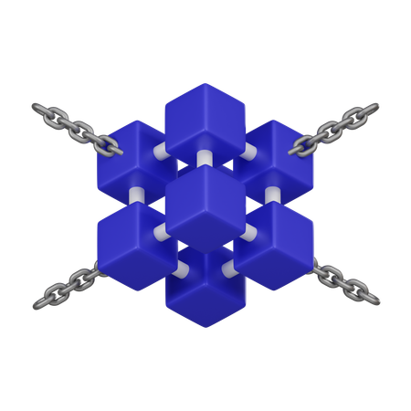 Blockchain Network  3D Icon