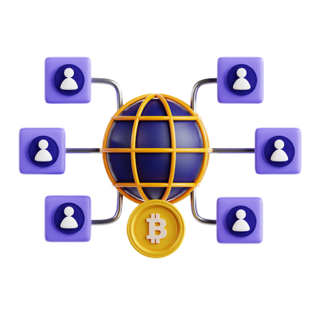 Blockchain Network  3D Icon