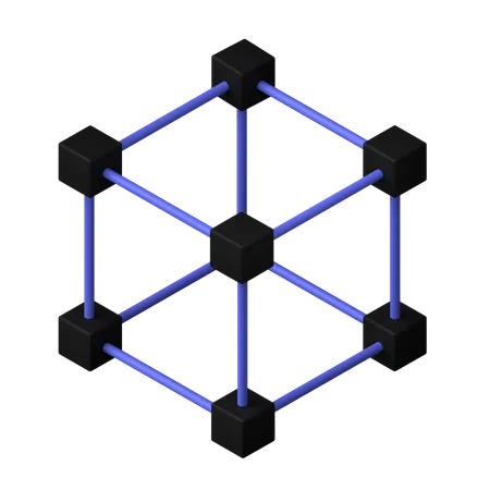 Blockchain Node  3D Icon