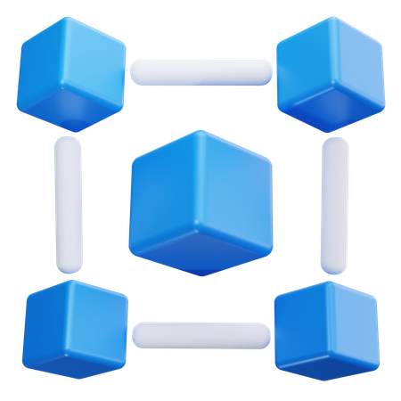 Blockchain Node  3D Icon