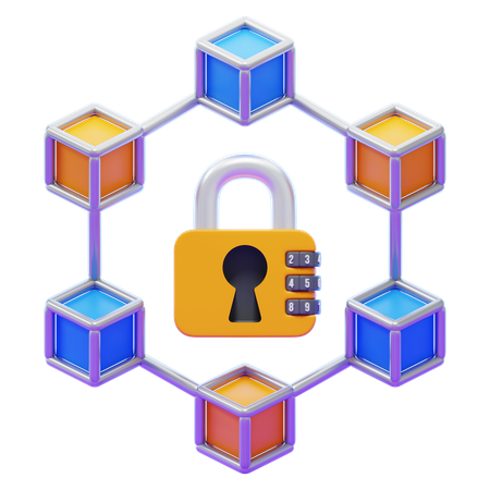 Blockchain privée  3D Icon