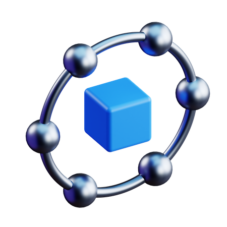 Blockchain privée  3D Icon