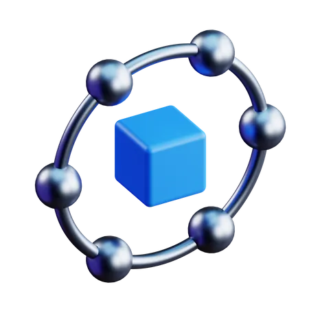 Blockchain privée  3D Icon