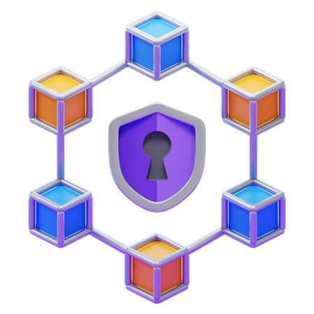 Blockchain Protocol  3D Icon