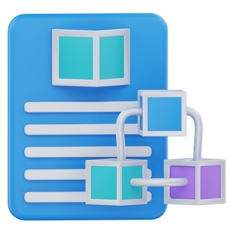 Blockchain protocol  3D Icon
