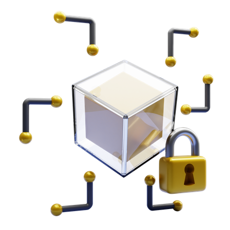 Blockchain sécurisée  3D Icon