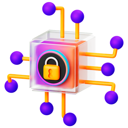 Blockchain sécurisée  3D Icon