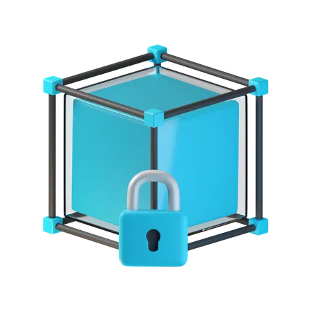 Blockchain sécurisée  3D Icon