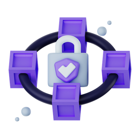 Blockchain Security  3D Icon