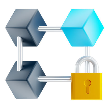 Blockchain-Sicherheit  3D Icon