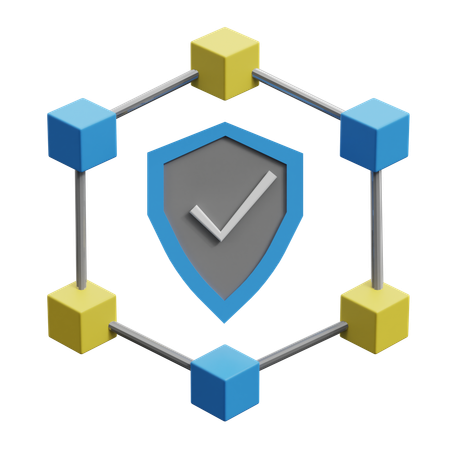 Blockchain-Sicherheit  3D Icon