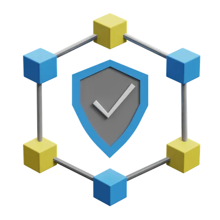 Blockchain-Sicherheit  3D Icon