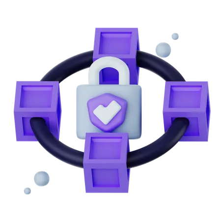 Blockchain Security  3D Icon