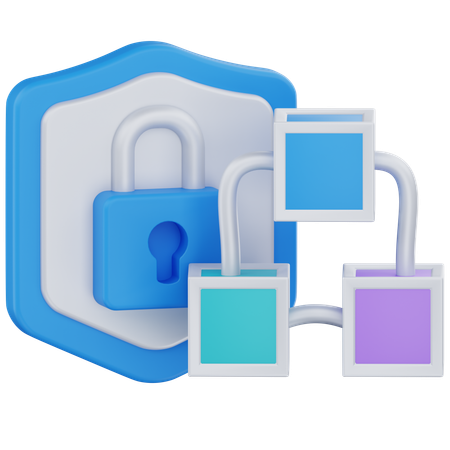 Blockchain security  3D Icon