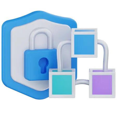Blockchain security  3D Icon