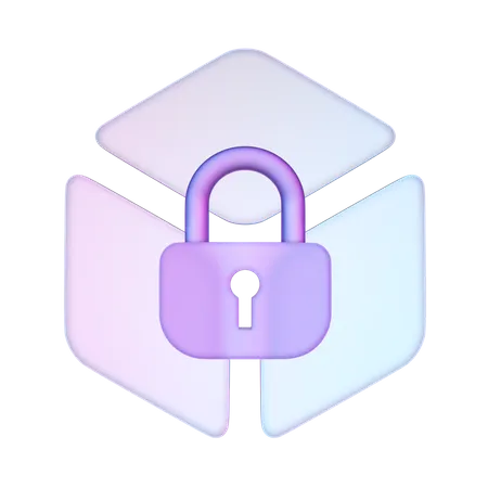 Blockchain Security 3D Icon
