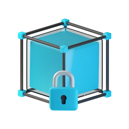 Blockchain seguro  3D Icon